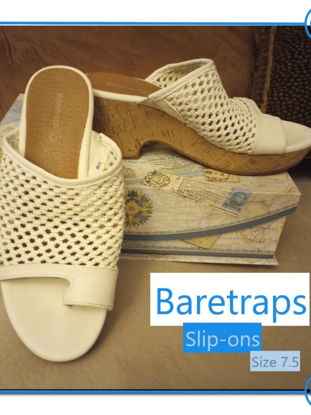 Mesh Baretraps Slip-ons Size 7.5